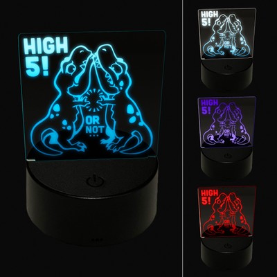 Tyrannosaurus Rex T-Rex Dinosaur Can't High Five 3D LED Night Light Sign Lamp