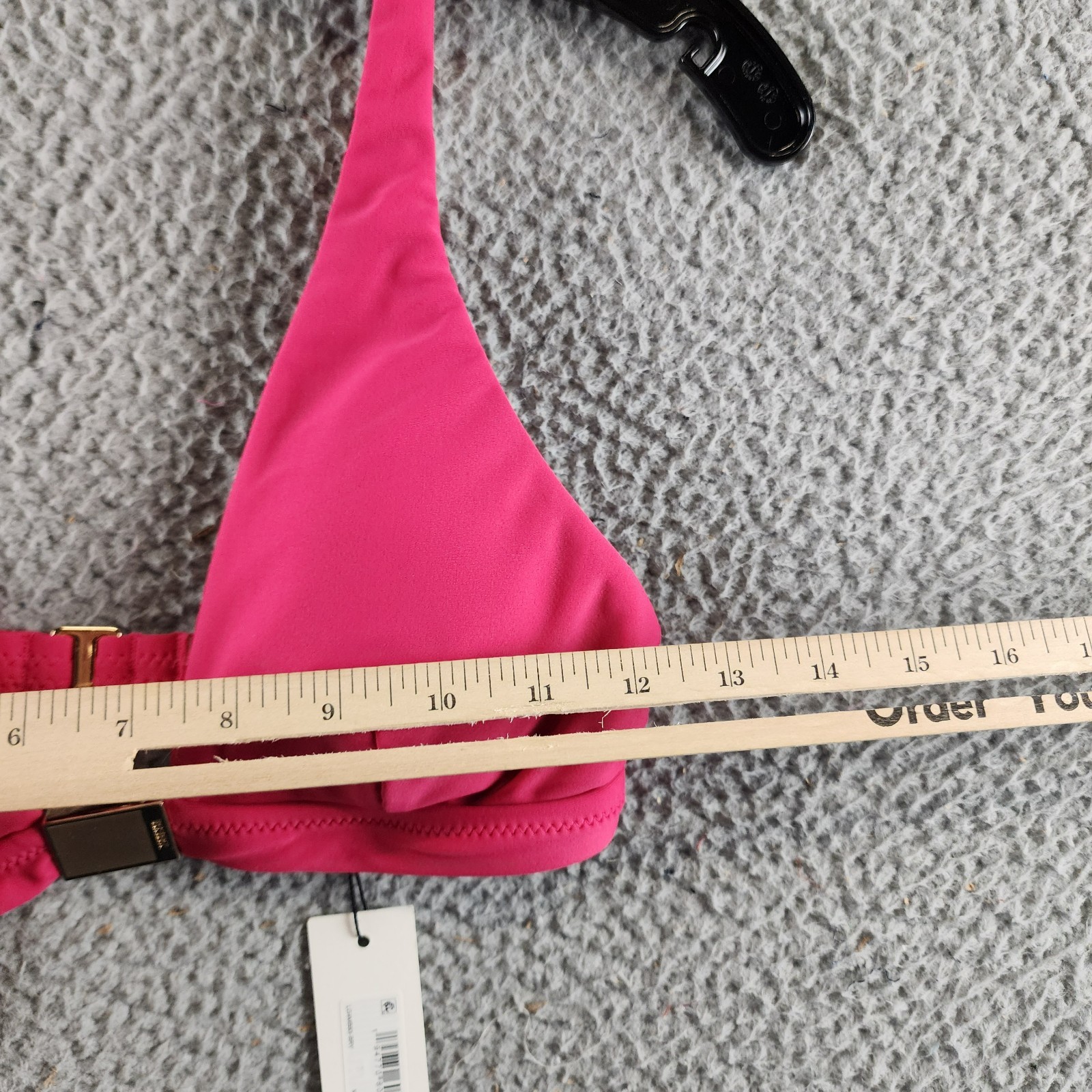 L'Agence Lexie Solid Over the Shoulder Bra Bikini Top Women's XS Berry Back Hook - Picture 7 of 14