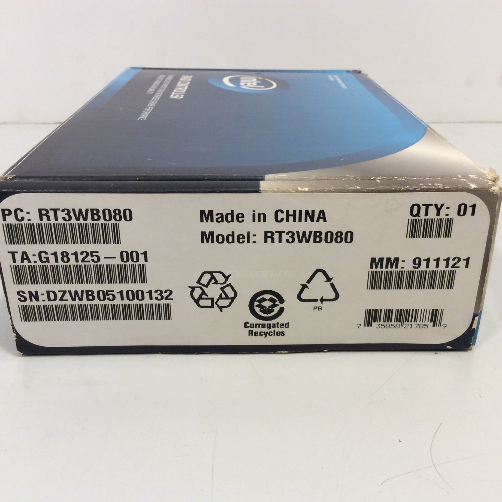 Intel RAID SATA 8 internal port w/ 256MB cache PCI-E 2.0 x8 Controller RT3WB080