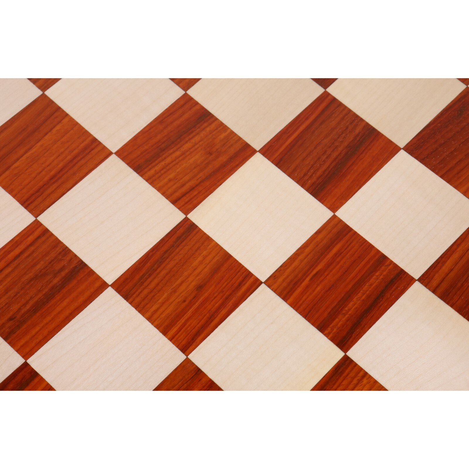 21 "Luxus Schachbrett aus Rosenholz und Ahornholz - 55 mm quadratische