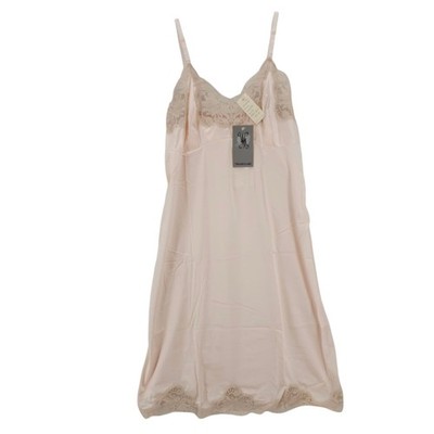 NWT WONDERMAID Slip Fine Lace Trim PEACH Antron Satin Non Cling Size 36