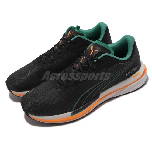 

Мужские кроссовки Puma Velocity Nitro WTR Black Green Orange Orange 195293-01, Черный, Velocity Nitro Wtr