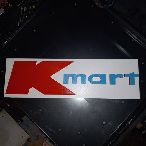 19 Inch Vintage Old Style 3D Kmart Sign, 3D printed. 3D