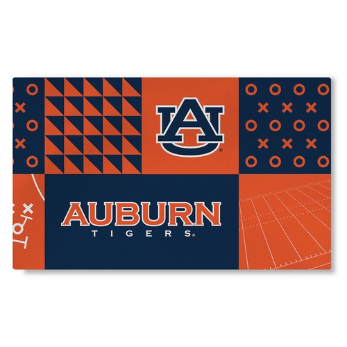 Моющийся коврик для гостиной с цветными блоками Northwest NCAA Auburn Tigers, 36 x 60
