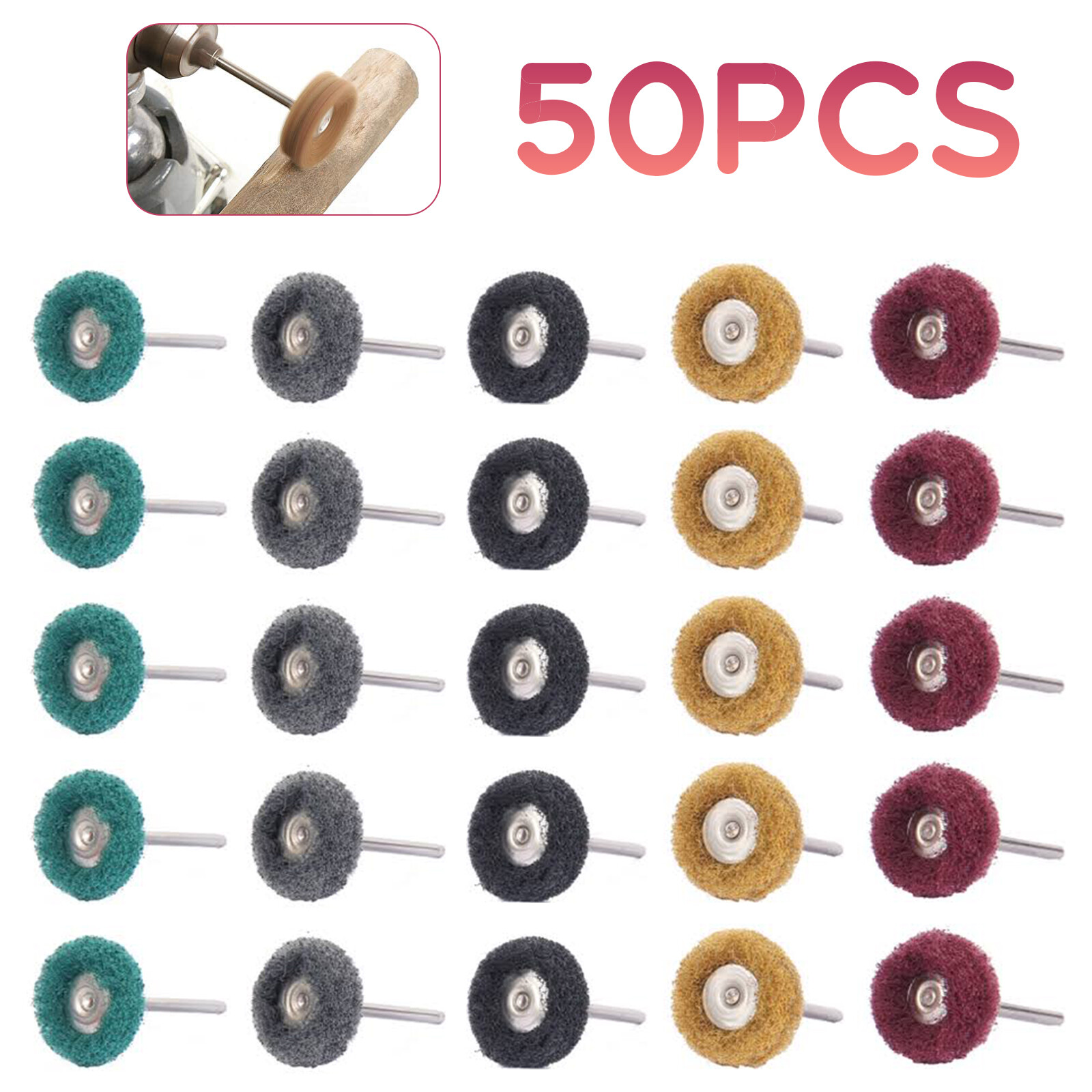 50Pcs Dremel Rotary Tool Accessories Kit Grinding Polishing Shank Craft Bits USA
