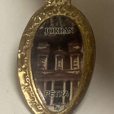 Jordan Petra Mosaic Map-Madaba Vintage Souvenir Spoon Collectible