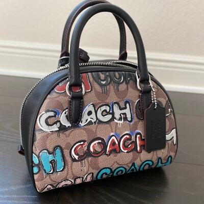 NEW CM095 Coach X Mint + Serf Sydney Satchel In Signature Canvas