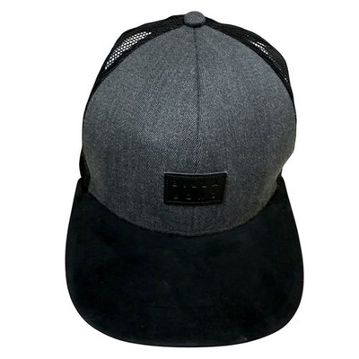 Billabong Wool Blend Baseball Cap Mesh Trucker Hat Gray Black Snapback Men OSFA