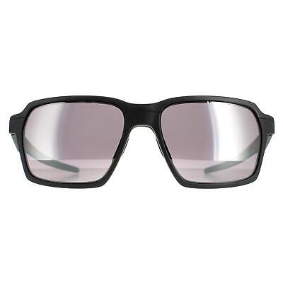 Pre-owned Oakley Sunglasses Parlay Oo4143-04 Matte Black Prizm Black Polarized In Gray
