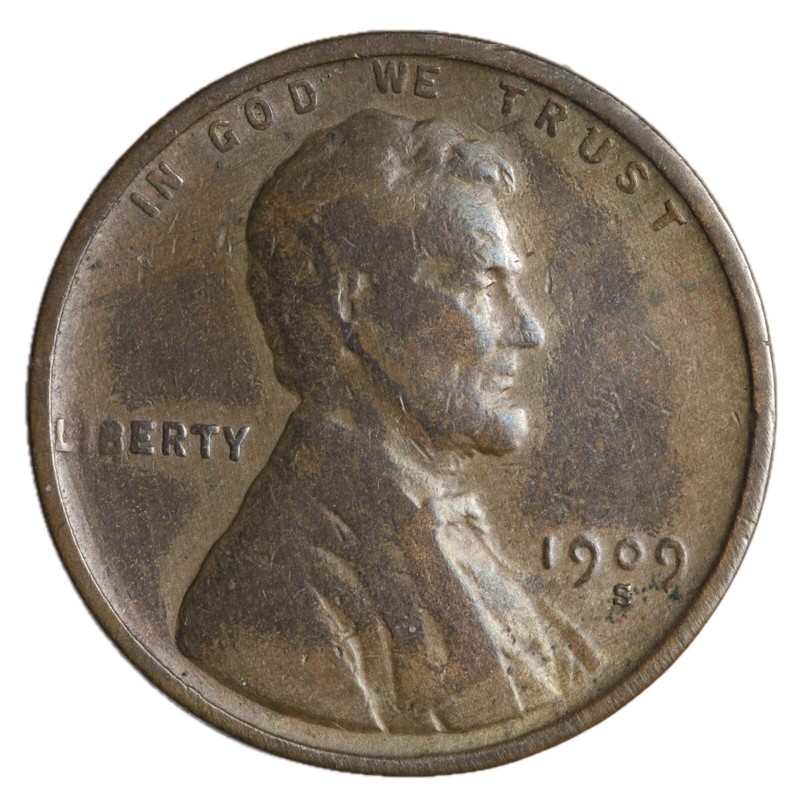 1909-S Lincoln Wheat Cent Penny FINE/FINE+ Complete Your Album!!