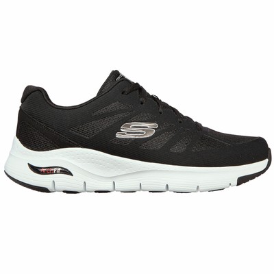 SKECHERS SKECHERS HERREN BOGEN PASSFORM CHARGE SCHWARZ / WEISS LOW TOP SNEAKER SCHUHE FOO