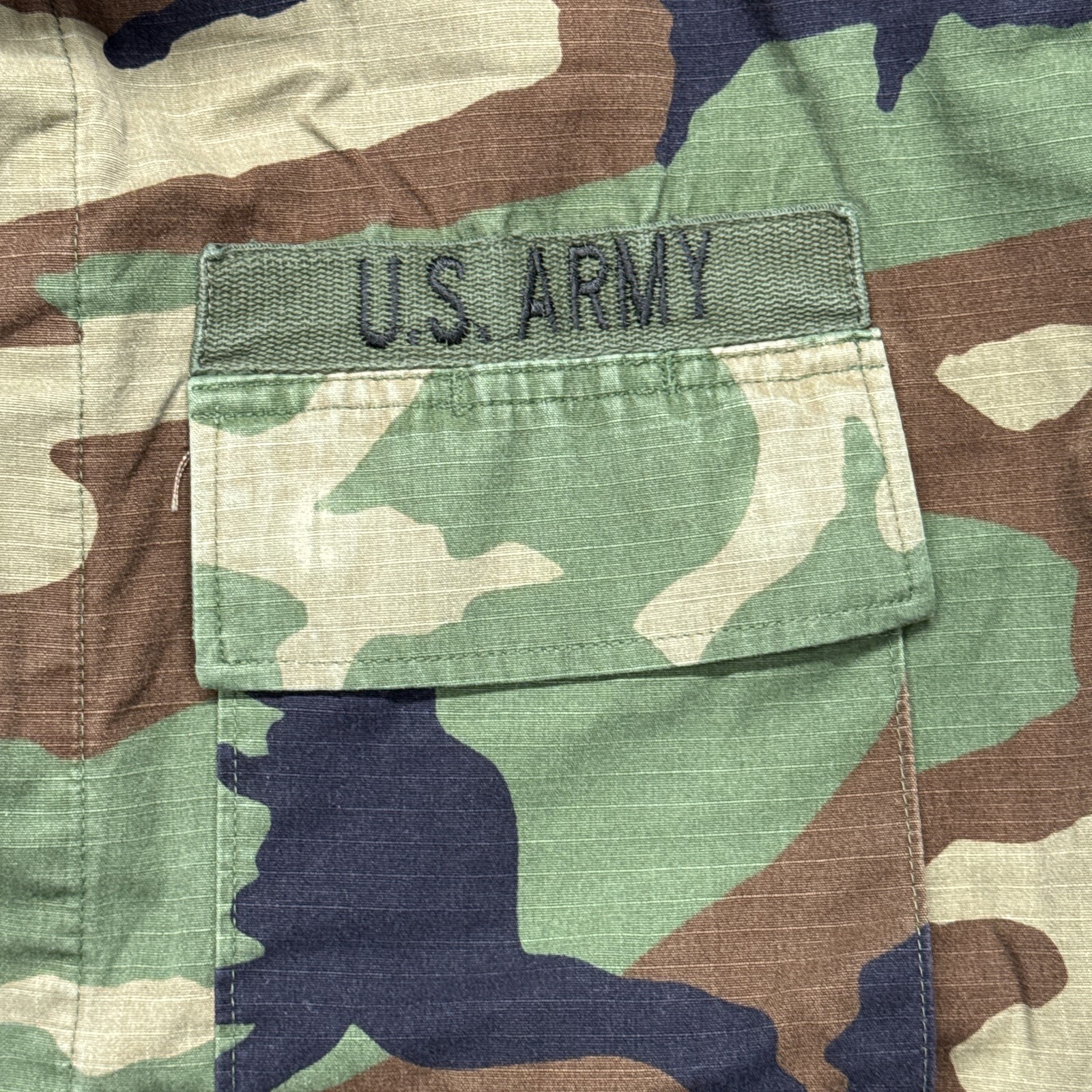 US Army Shirt Mens Medium Xtra Long Button Up Camouflage Tactical Long Sleeve