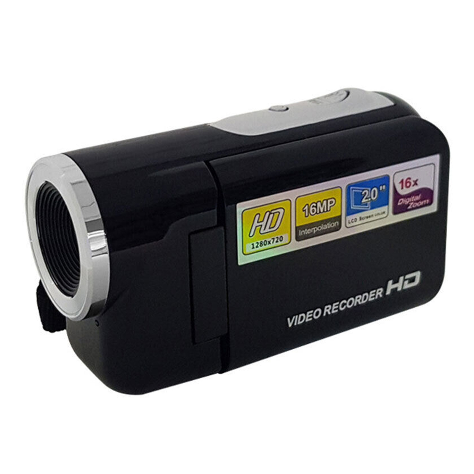 Handheld 16 Million Pixels Digital Camera Led Flash Digi