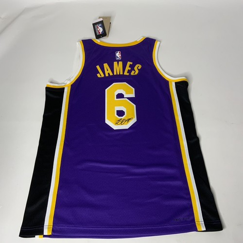 Jordan LA Lakers LeBron James #6 Embroidered Signature