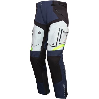 Modeka Men's Motorcycle Trousers Panamericana II 2 M Waterproof Blau-Hellgrau