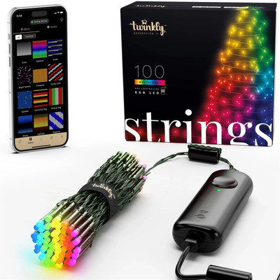 Strings App Controlled Green Wire Christmas Light String Indoor and Outdoor Smar