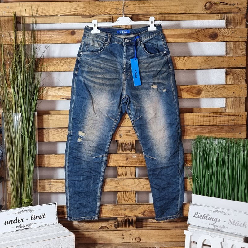 Sexy Women Jeans Risse Damen Jeans Coole  Jeans Blue Gr.36-42 Top Aktuell New