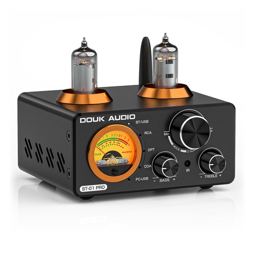 Douk Audio ST-01 PRO Bluetooth Tube Amplifier VU Meter USB DAC COAX/OPT Home Amp