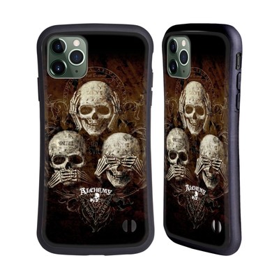OFFICIAL ALCHEMY GOTHIC SKULL HYBRID CASE FOR APPLE iPHONES PHONES
