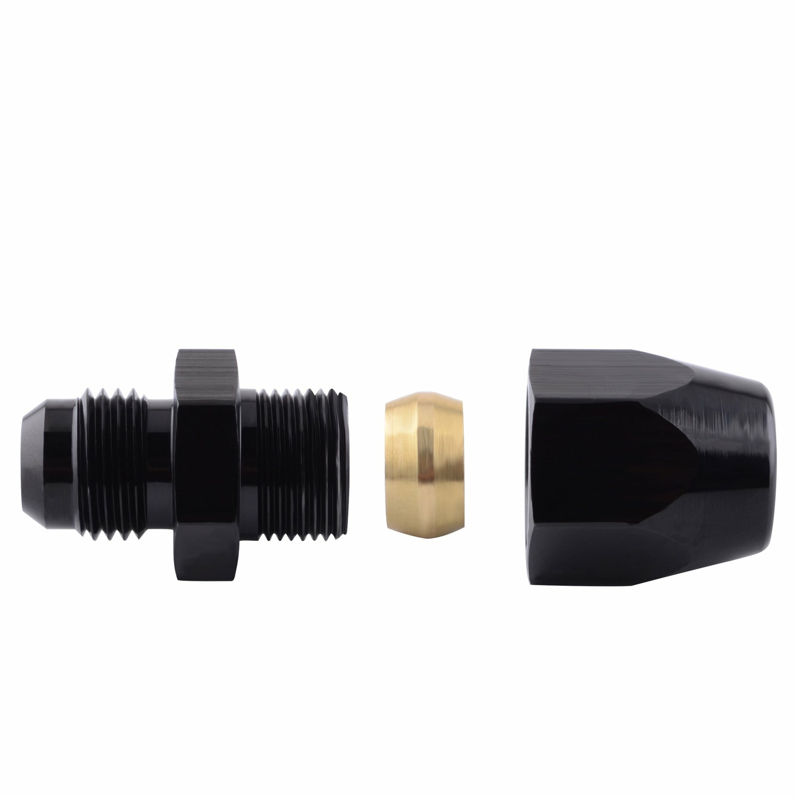 2Pcs 6AN Male to 3/8" Tube Hardline Fuel Line Adapter Fitting Tubing