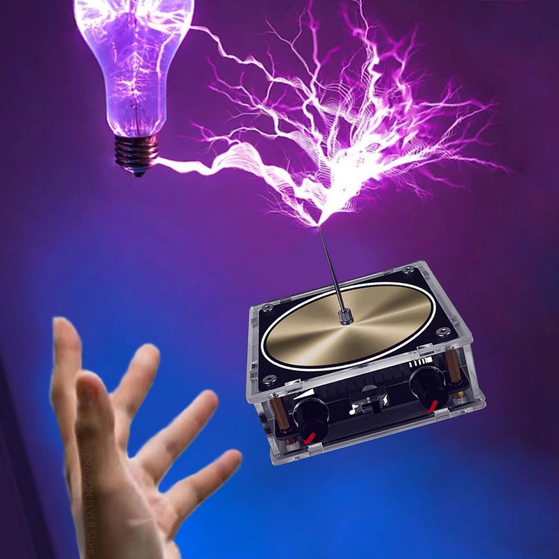 Music Tesla Coil Bluetooth/AUX Dual Mode Music Box Artificial Lightning Touchabl