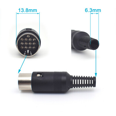 1pc DIN Plug 13P 13pin Male Plug Audio Cable Socket Connector Black Cover