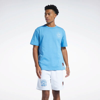 

Мужская баскетбольная футболка Reebok Iverson I3 Blueprint SS Essential Blue Tee Top, Синий, Reebok Iverson I3 Blueprint SS Basketball T-Shirt