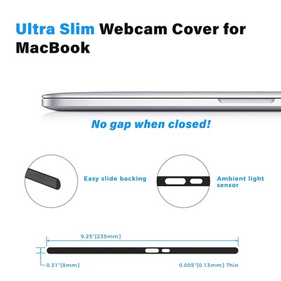 Webcam Cover for MacBook and MacBook Pro Models - Professional Edition
