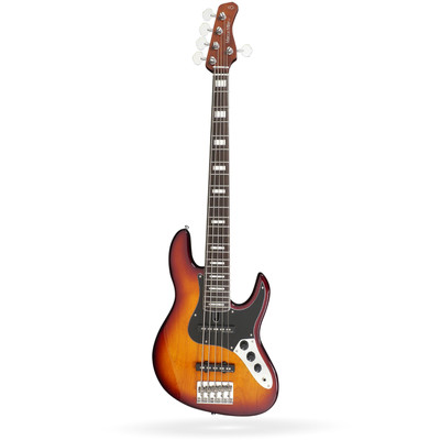 Sire Marcus Miller V5 24 Fret 5-String Bass, Rosewood, Tobacco Sunburst