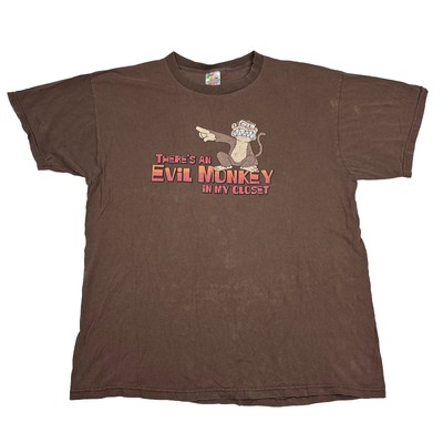 Vintage Family Guy  There s An Evil Monkey In My Closet  2000s Tee Shirt Size XL