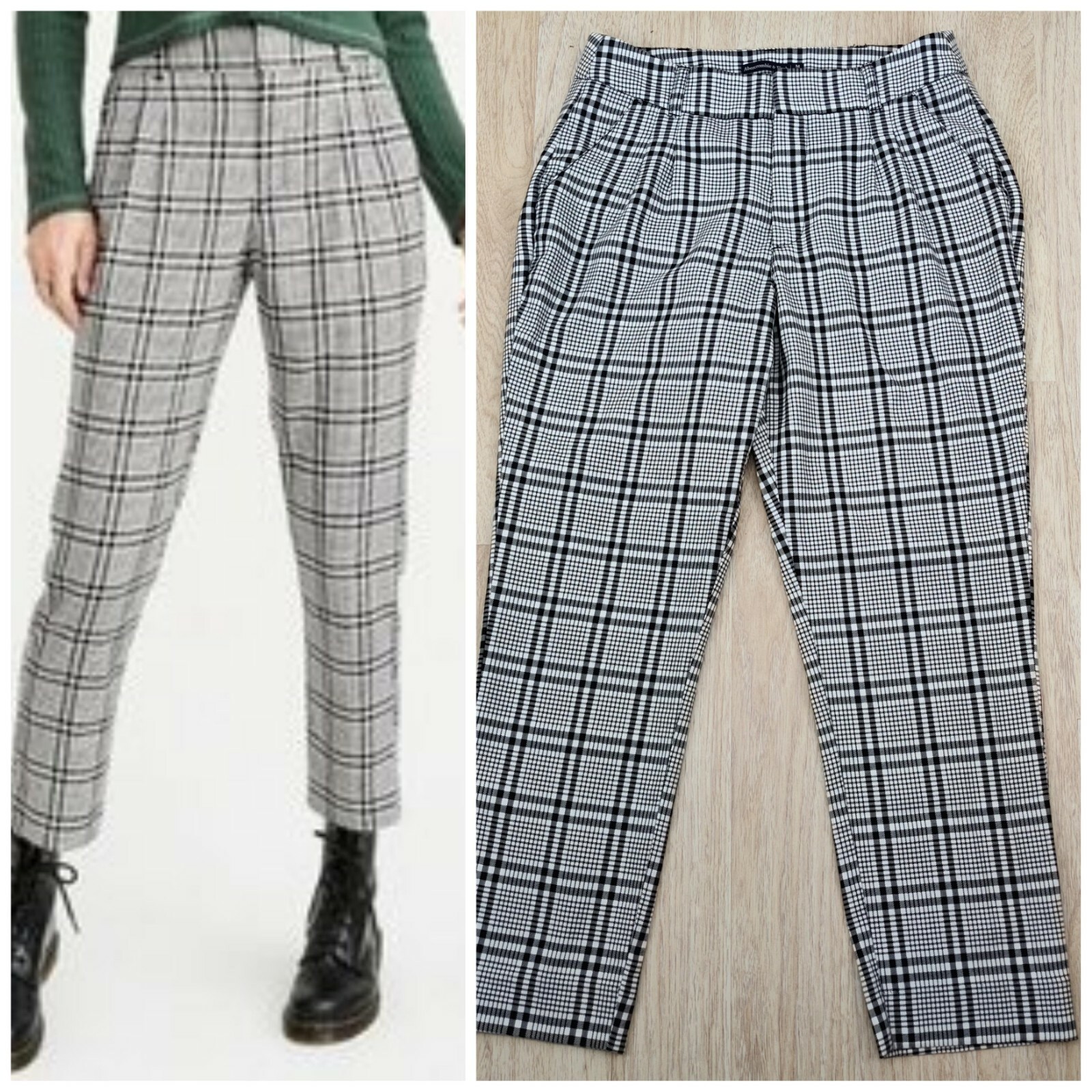 00s Abercrombie and Fitch フライトパンツ M Abercrombie & Fitch Size M Plaid Tartan High Waist Ankle Y2K