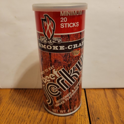Vintage Smoke Craft Beef Jerky Empty Tin 1970's Htf Rare Prop Albany Oregon