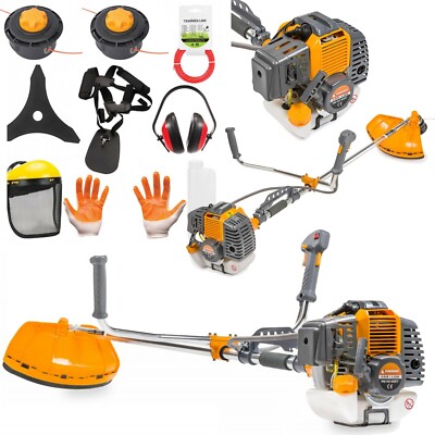 Rasentrimmer Motorsense Benzin 52ccm Freischneider 6 PS Trimmer Set Zubehör