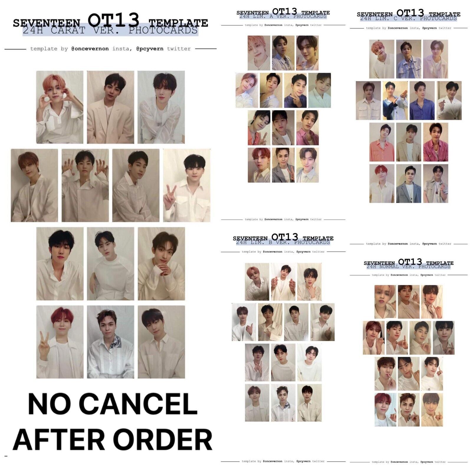 SEVENTEEN Japan 2nd mini album 24H photocard A, B, C, Normal SEVENTEEN Japan 2nd mini album 24H photocard A, B, C, Normal