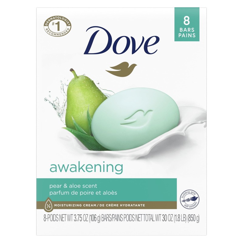 Awakening Gentle Beauty Bar Soap All Skin Type, Pear and Aloe, 3.75 Oz (8