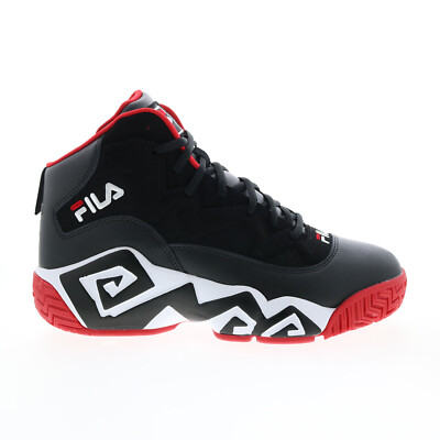 

Fila MB 1BM00509-014 Мужские черные кожаные спортивные баскетбольные кроссовки на шнуровке, Черный, Fila MB
