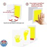 LelonHo Inkless Hand and Footprint Kit Clean Touch Ink Pad for Newborn Baby Pet Paw Print Kit(4 Ink Pads,8 Imprint Cards) (4 Pack Yellow)