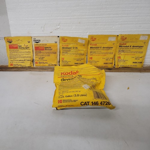VINTAGE Kodak Developer for Black & White Film 6 bags D76, DEKTOL