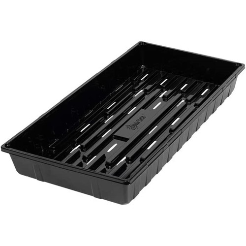 SunPack Products Food Grade & BPA Free Tray with Drain Holes, Black 10" x 20"