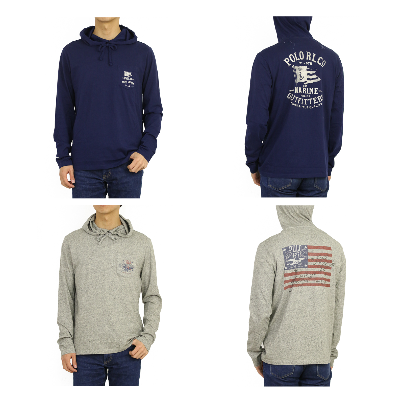 

Парка с длинными рукавами и карманом Polo Ralph Lauren LS, 2 цвета