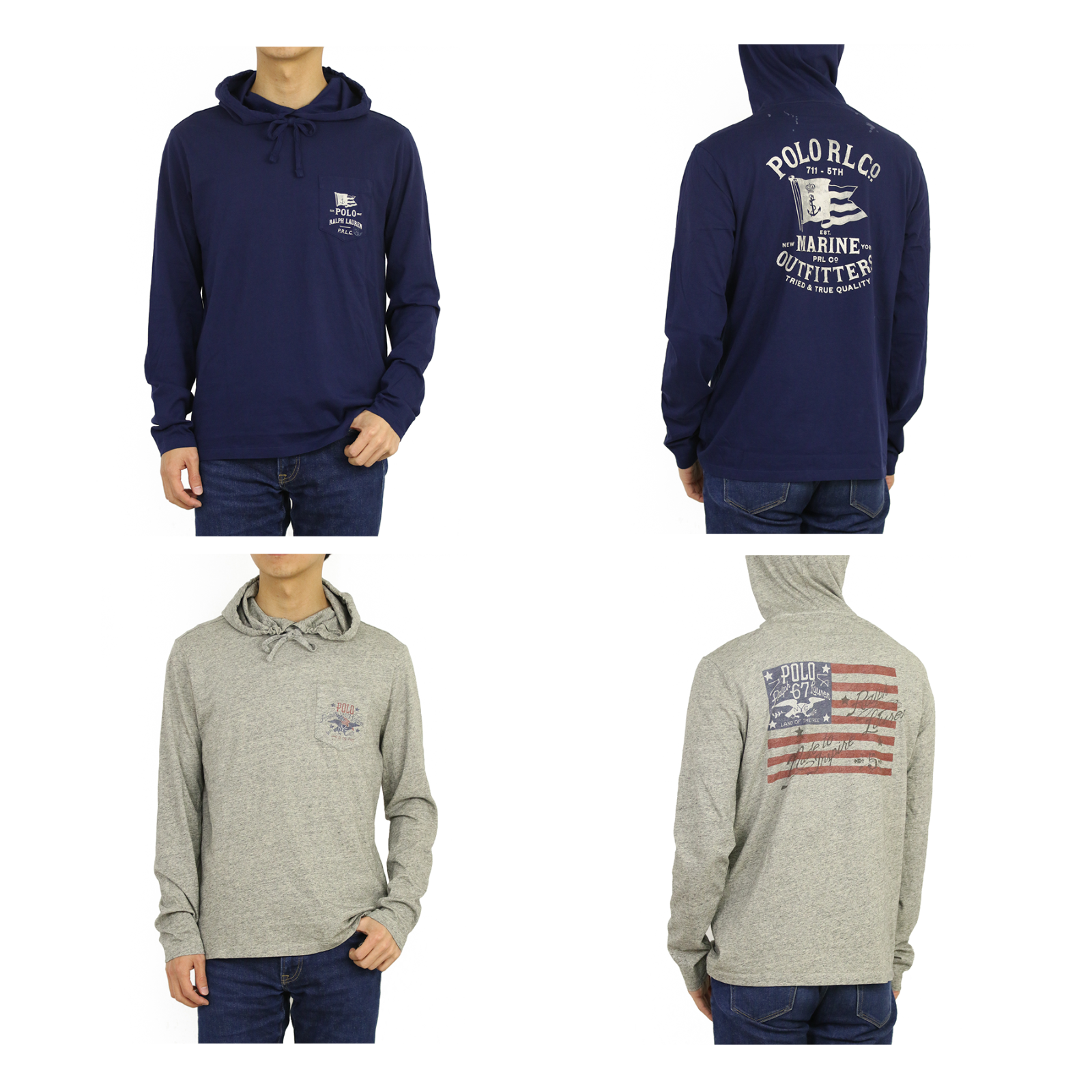 Парка с длинными рукавами и карманом Polo Ralph Lauren LS, 2 цвета