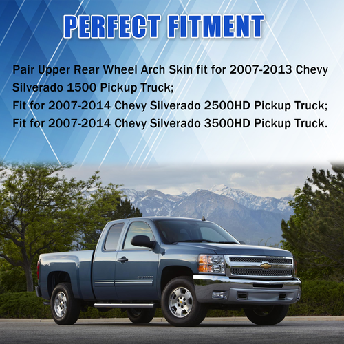 For 2007-2013 Chevrolet Chevy Silverado Upper Rear Wheel Arch Skin Repair Panels
