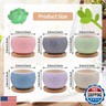 6 Pack Ceramic Succulent Pots with Drainage – Small Round Planters for Indoor Plants and Cactus, Mini Flower Pots with Bamboo Trays, Desk and Home Décor, Gift for Plant Lovers, Office, Balcony, Garden