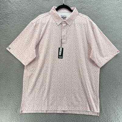 Straight Down Polo Shirt Men Extra Extra Large White Dice Novelty Performance