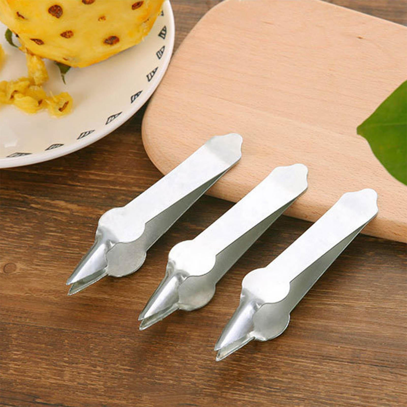5pc Pineapple Corer Slicer Cutter Eye Peeler Fruit Stainless Steel V Shape Tools