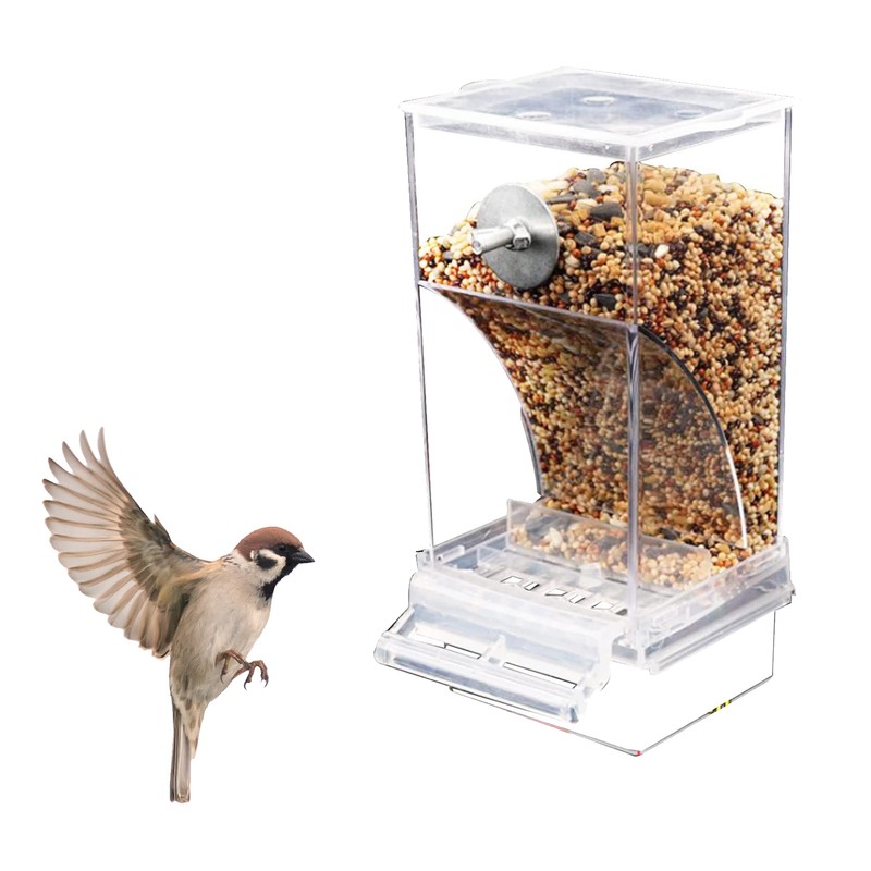Bird Cage Automatic Water Bottle Drinker Parrot Food Dispenser Feeder