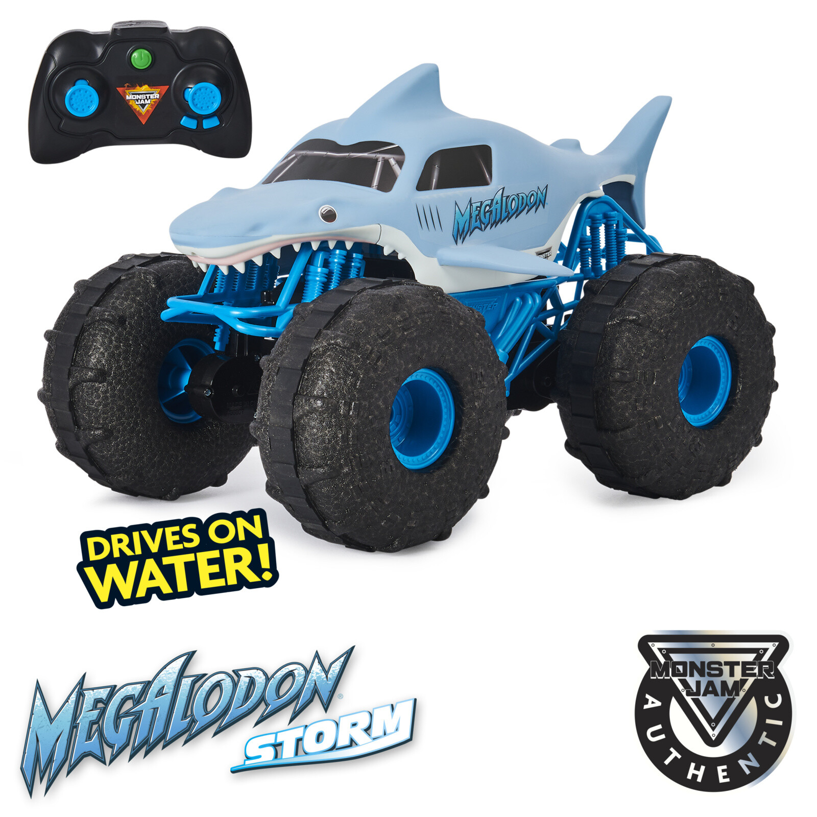 Remote Control Vehicle All-Terrain Megalodon Monster Truck Toy Drives on Water | eBay