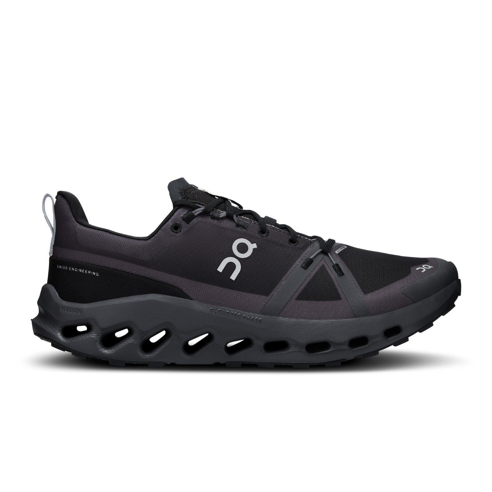Pre-owned On Cloudsurfer Trail Waterproof Black Eclipse 3me10270106 Men's Trail Running In Black, Eclipse