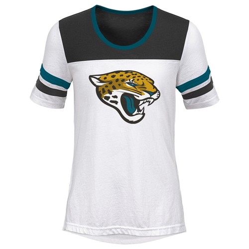 Футболка Outerstuff NFL Youth Girl (7–16) Jacksonville Jaguars с короткими рукавами и хвостом сзади
