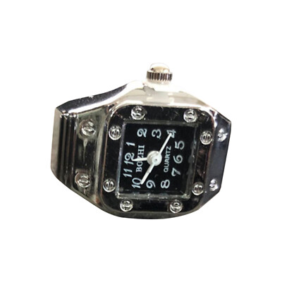 Ring Watch Square Fashion Roman Numerals Finger Watch